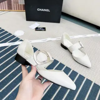 Chanel single shoes hollow leather shoes four seasons