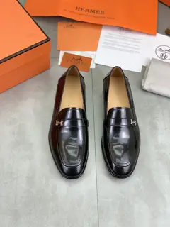Hermès Formal and Casual Leather Shoes Slip-on Men’s Shoes Series