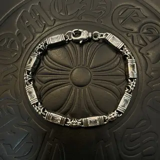 Chrome Hearts multi-element white diamond cross bracelet