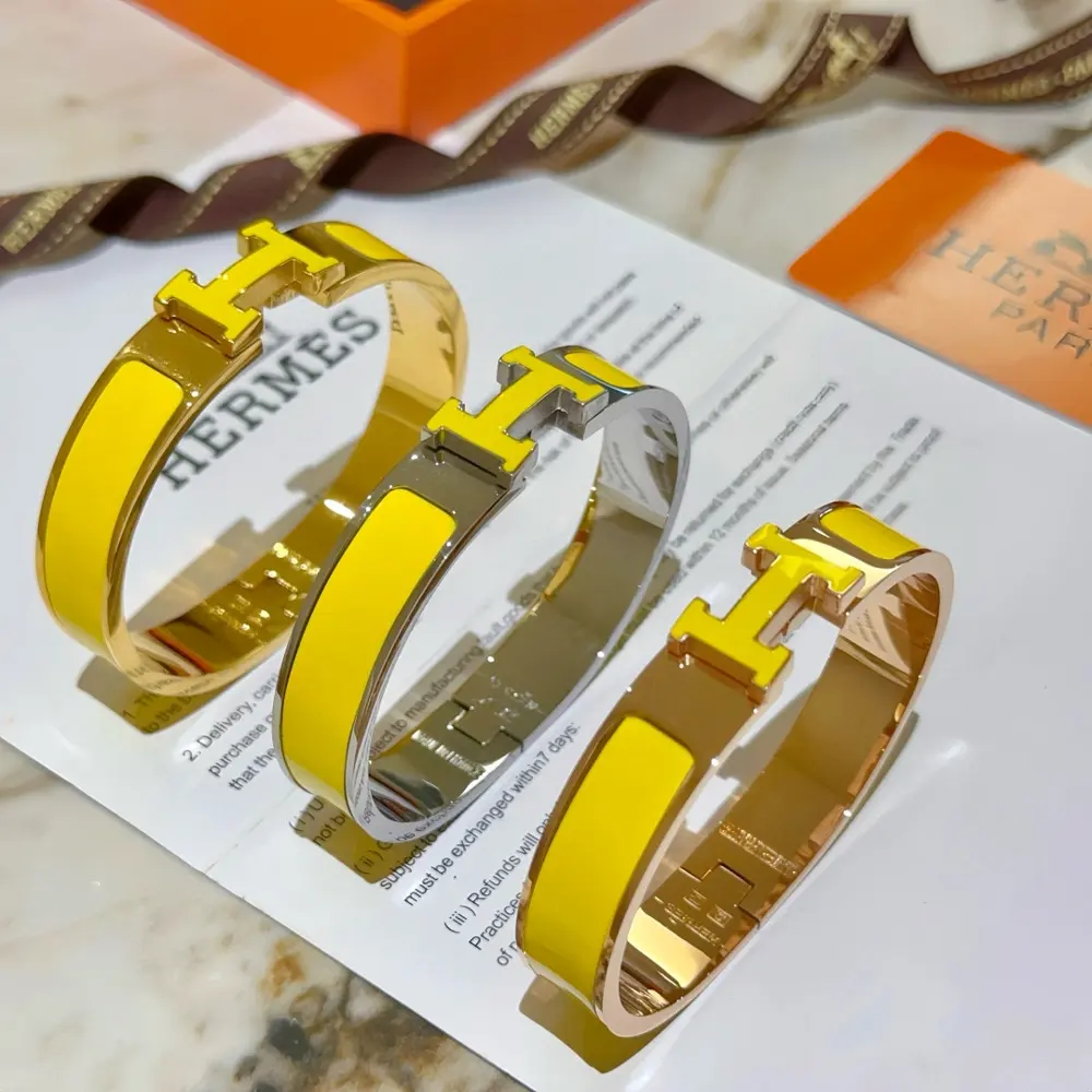 Hermes bracelet v gold original custom Hermes bracelet enamel craftsmanship is too