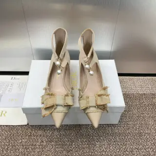 J’ADIOR tassel webbing women’s shoes Dior 2024 spring and summer catwalk new foot ring