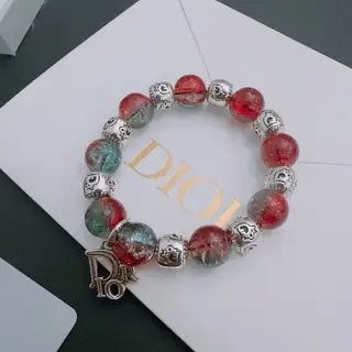 DIOR Multi-element agate Thai silver style bracelet