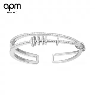 Apm monaco double row multi-circle design silver bracelet for children