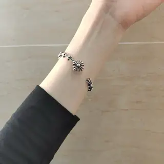 Chrome Hearts Cross Flower Cuff Bracelet