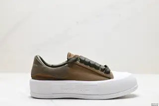 High quality McQueen canvas shoes Alexander McQueen new color thick-soled canvas shoes