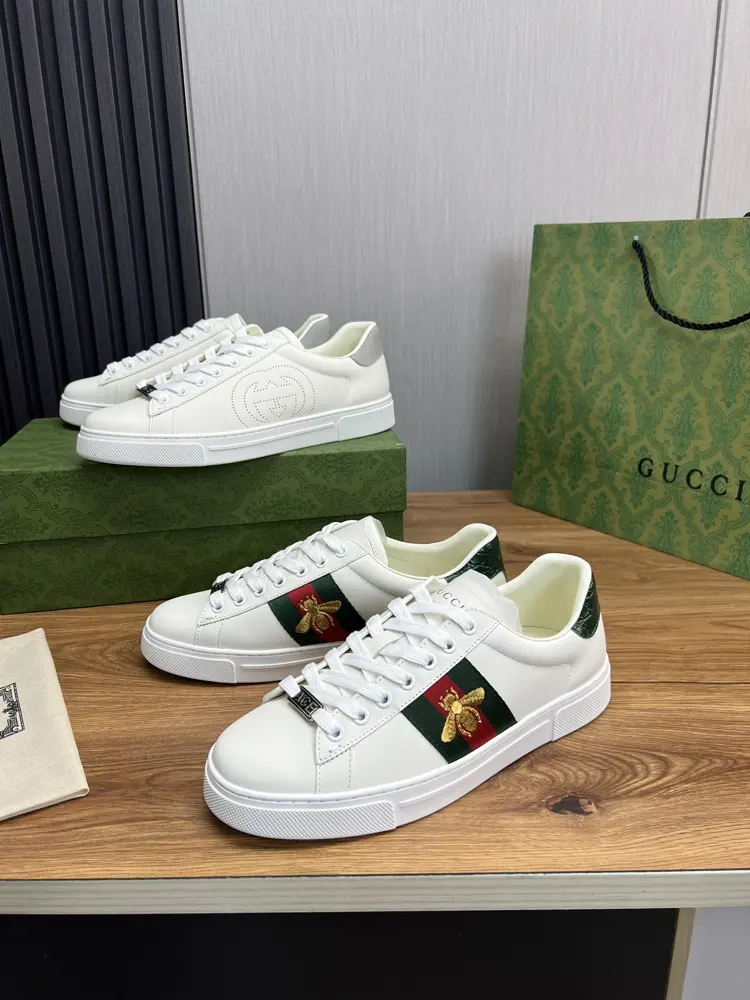 Gucci classic popular white shoes