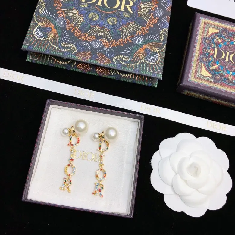 Dior letter earrings