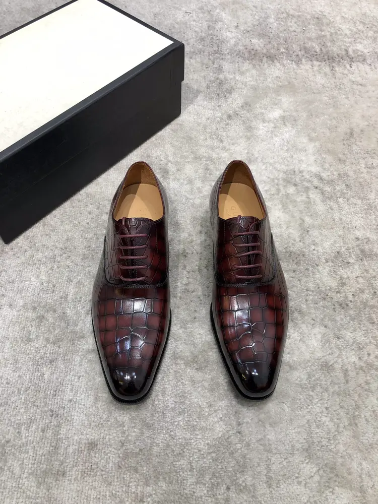 GUCCI Classic Oxford Men’s Business Formal Leather Shoes Classic Style Ultimate Art The