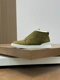 ZEGNA mid-top wool-lined sports sneakers