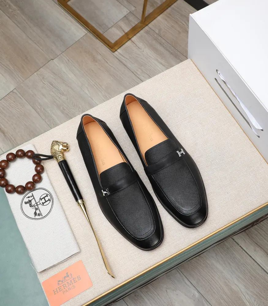 Hermès business leather shoes Material: original soft calfskin