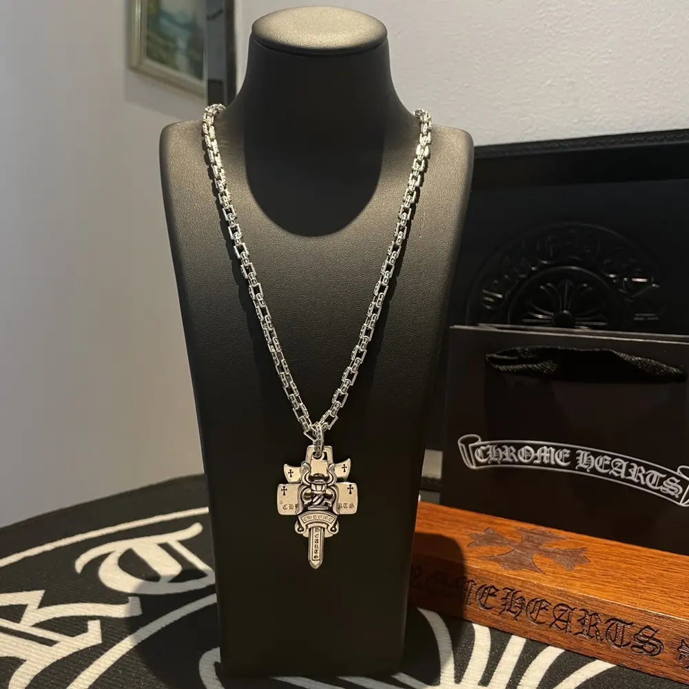 Chrome Hearts Cross Hearts Necklace
