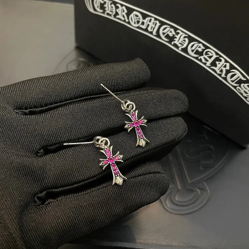 Chrome Hearts classic vintage cross earrings