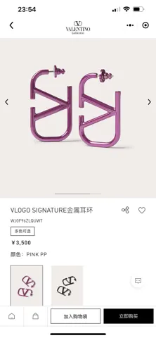Valentino logo earrings medium purple