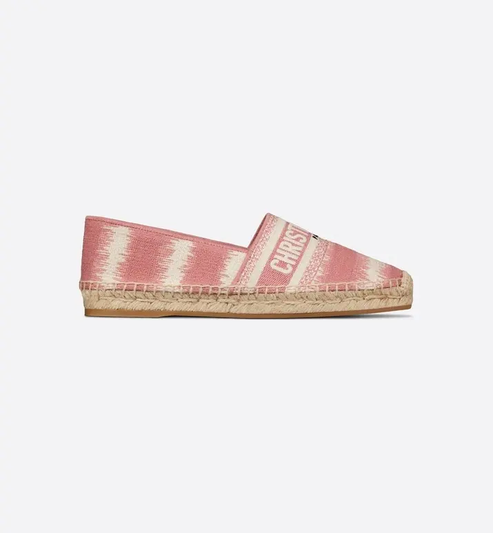 Dior counter synchronized new rainbow embroidered fisherman shoes