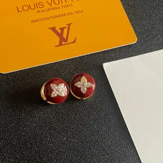Louis Vuitton Double-sided Camellia Hoop Earrings