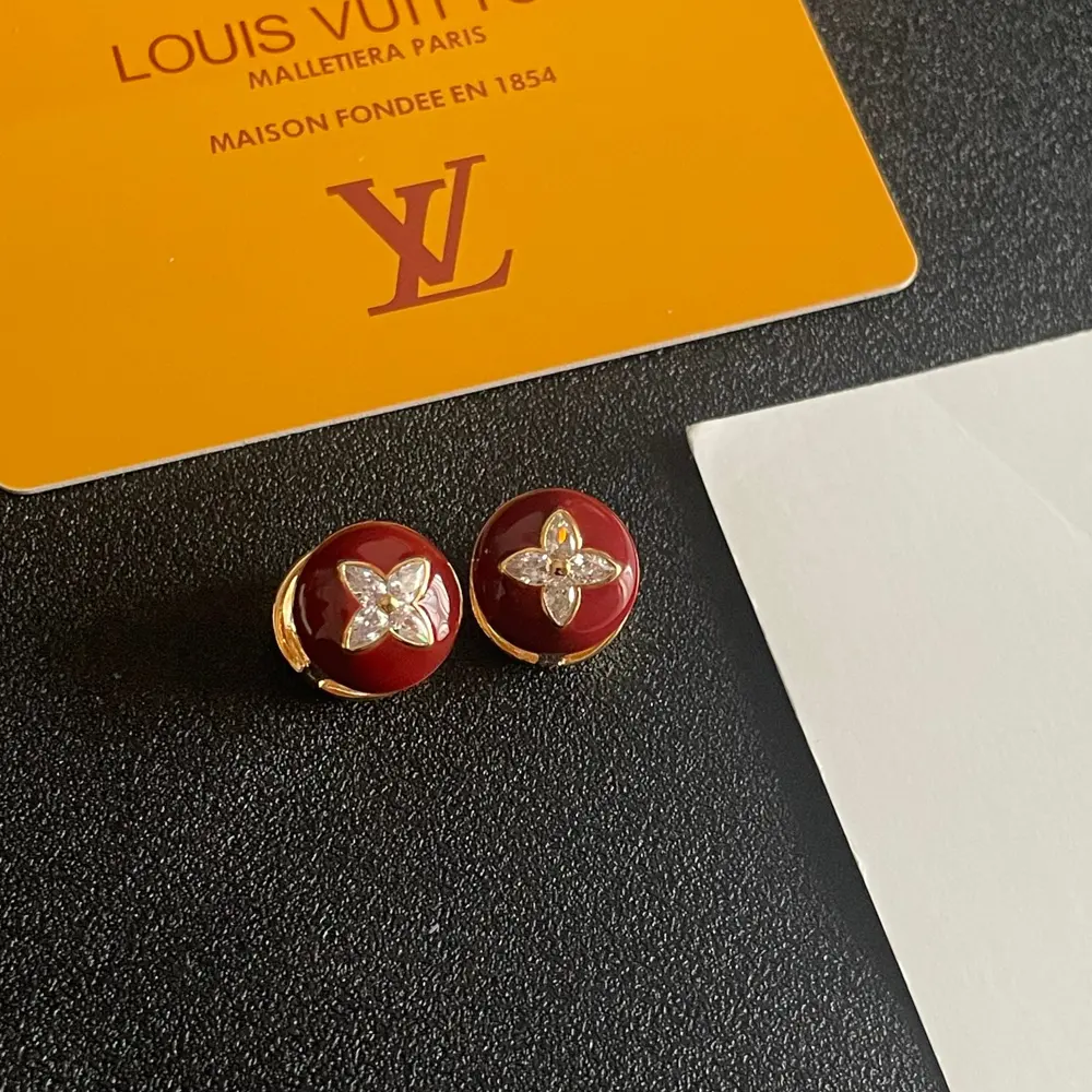 Louis Vuitton Double-sided Camellia Hoop Earrings