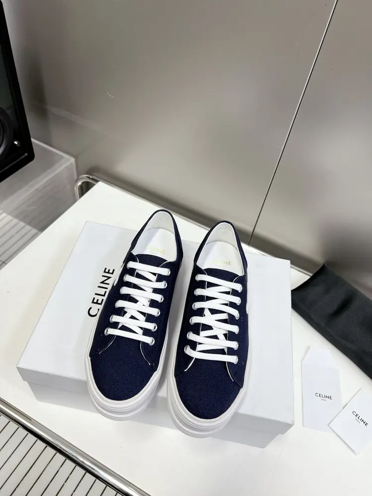 Celine patchwork leather canvas shoes