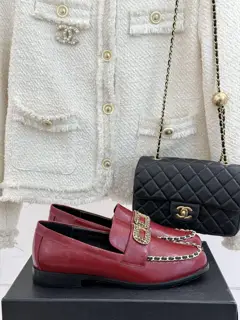 Chanel Double C Chain Buckle Loafers