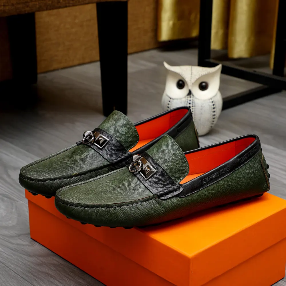 Hermès classic slip-on shoes 1:1 mold opening Original quality Using imported cowhide