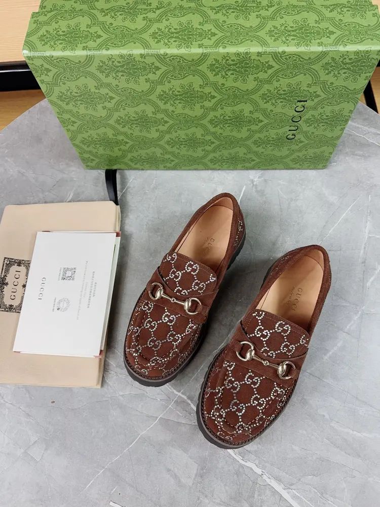 Gucci Double GG Grooved Thick-soled Loafers. Original 1:1 creation. Superb quality