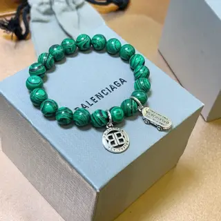 Balenciaga natural malachite Balenciaga bracelet Malachite Thai silver style Balenciaga
