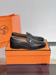 Hermès men’s business leather shoes