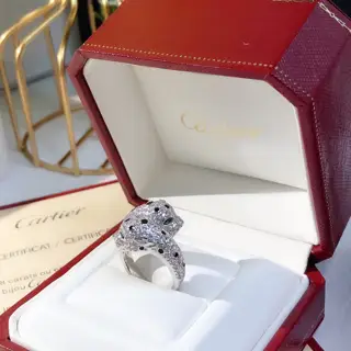 Cartier’s domineering double panther head full diamond hot-selling ring Panthère de Cartier