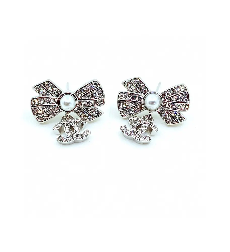 Chanel Mini Bow Earrings