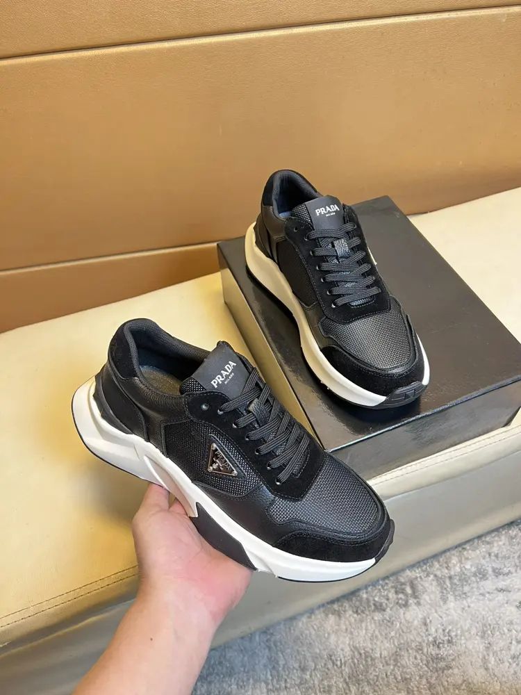 Prada modern style sports shoes. A must-have casual shoe for trendy men Original brand
