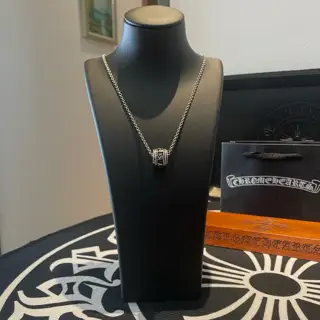 Chrome Hearts Classic retro necklace Sanskrit pendant Concave and convex shapes with