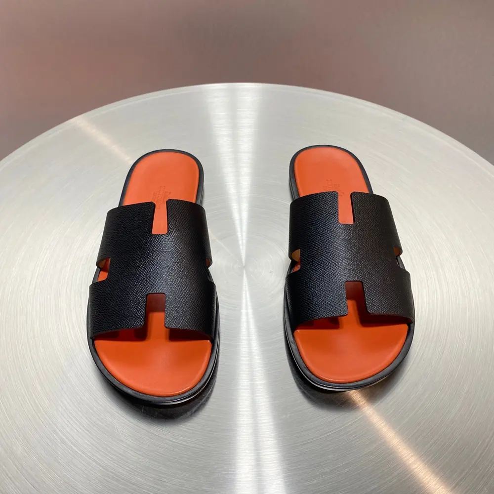 Hermès Classic H Slippers ~ High-end men’s sandals• beach shoes slippers ~ counter