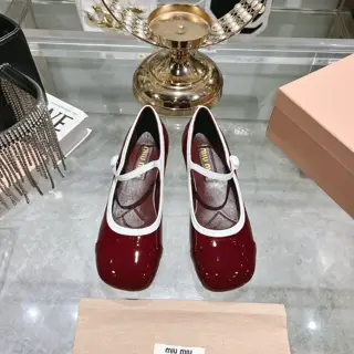 MiuMiu new color-blocked single shoes