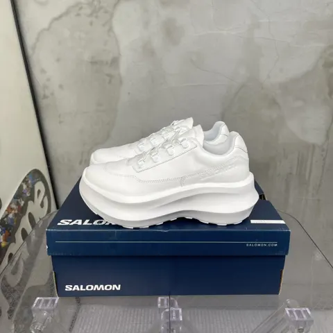 Salomon CDG Rei Kawakubo co-branded thick-soled shoes (leather surface)