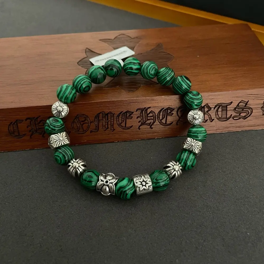 Chrome Hearts Classic Vintage Malachite Multi-element Bracelet