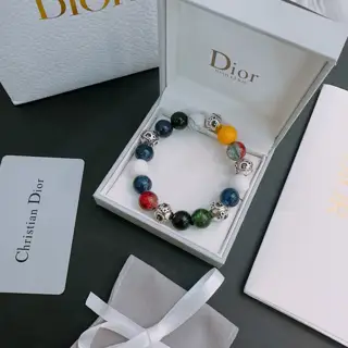 Counter crafted version DIOR multi-element agate Thai silver style bracelet same as