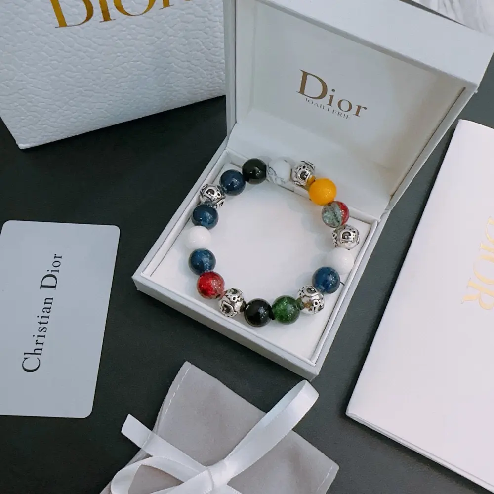 Counter crafted version DIOR multi-element agate Thai silver style bracelet same as