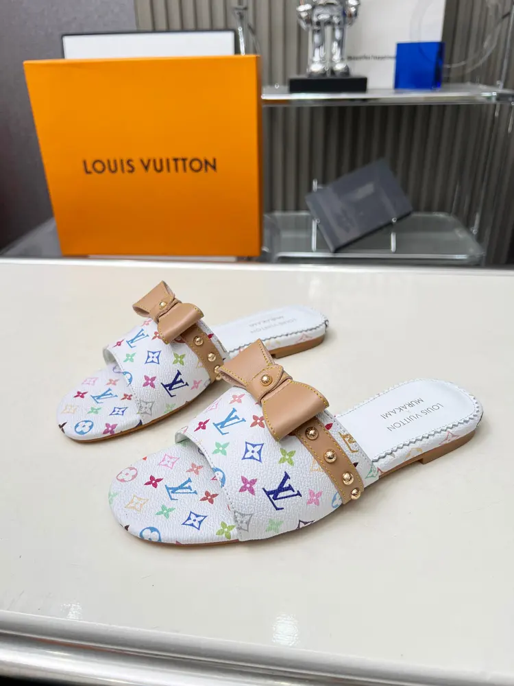 Louis Vuitton x Takashi Murakami re-edition series of slippers