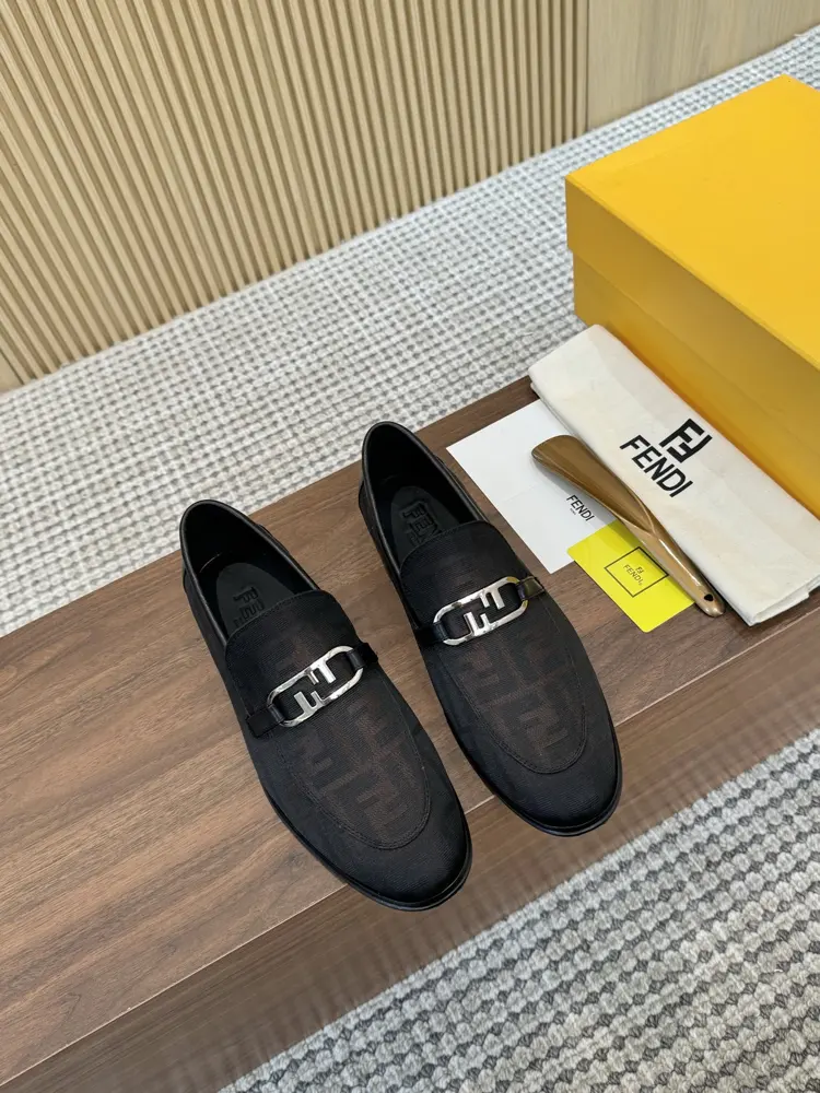 Fendi men’s business casual leather shoes