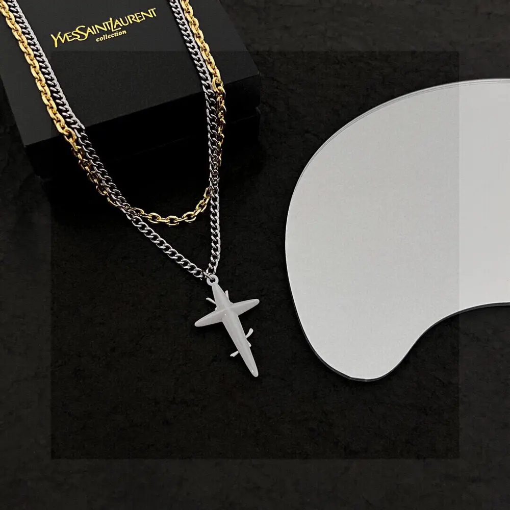 Yves Saint Laurent letter necklace