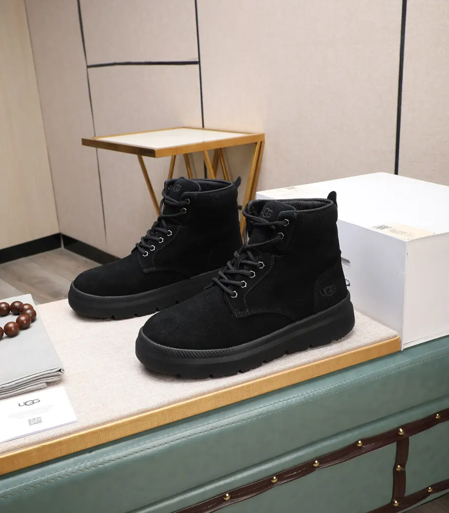 UGG fur and leather warm snow boots