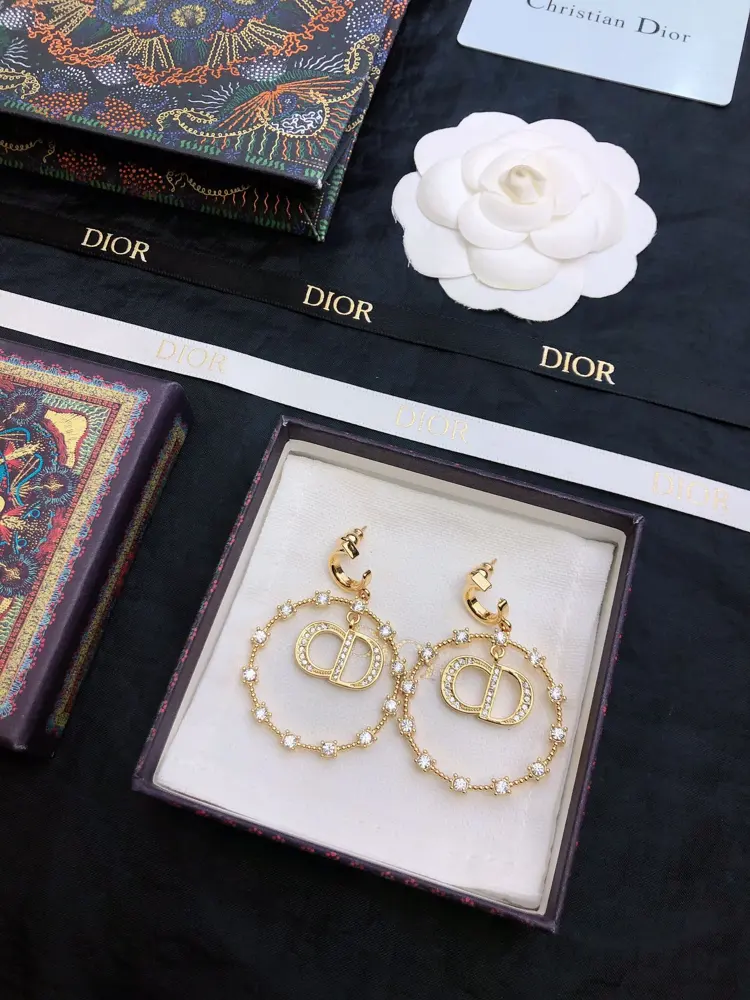 New DIOR tassel earrings The same brass material as the counter