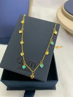 Apm monaco heart adjustable necklace colorful summer fashion gift