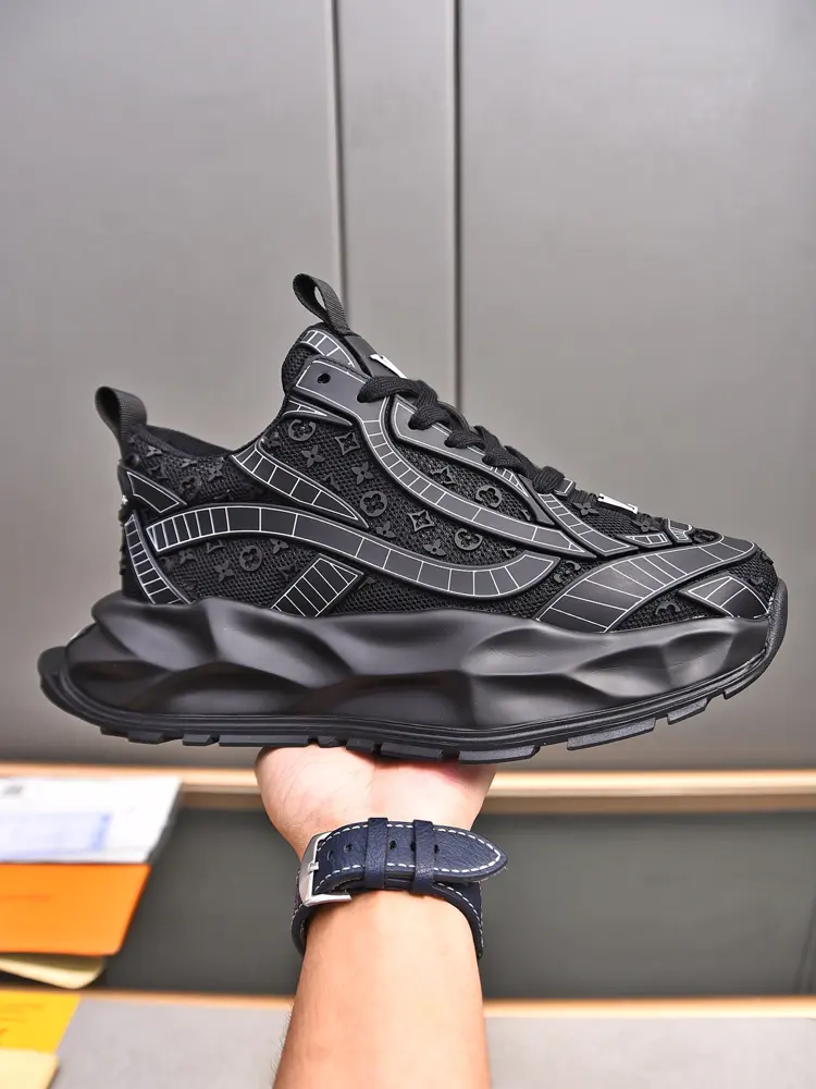 Louis Vuitton sneakers imported mesh with high-tech glue dripping technology cowhide