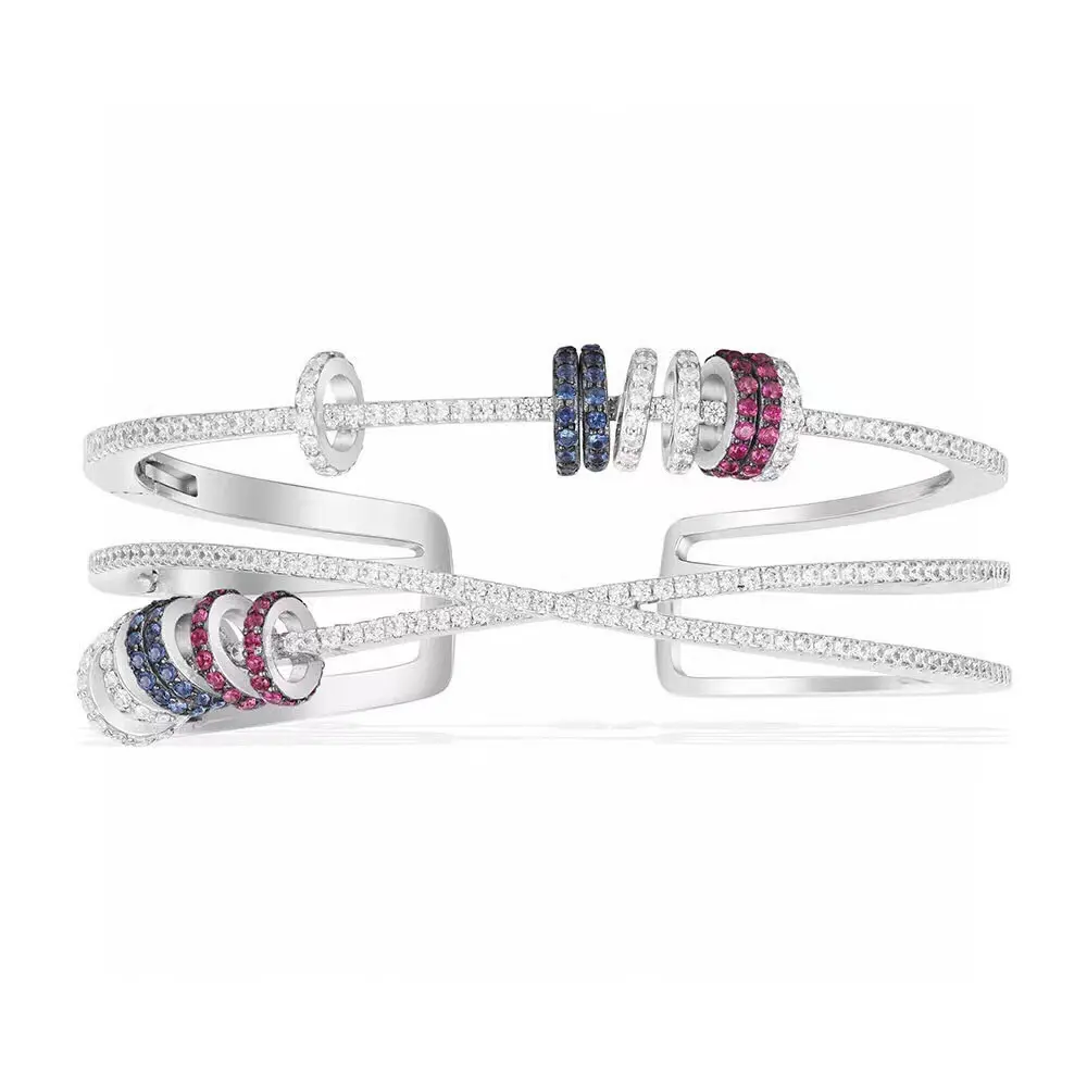 Apm monaco three-ring colored diamond multi-circle luck bracelet
