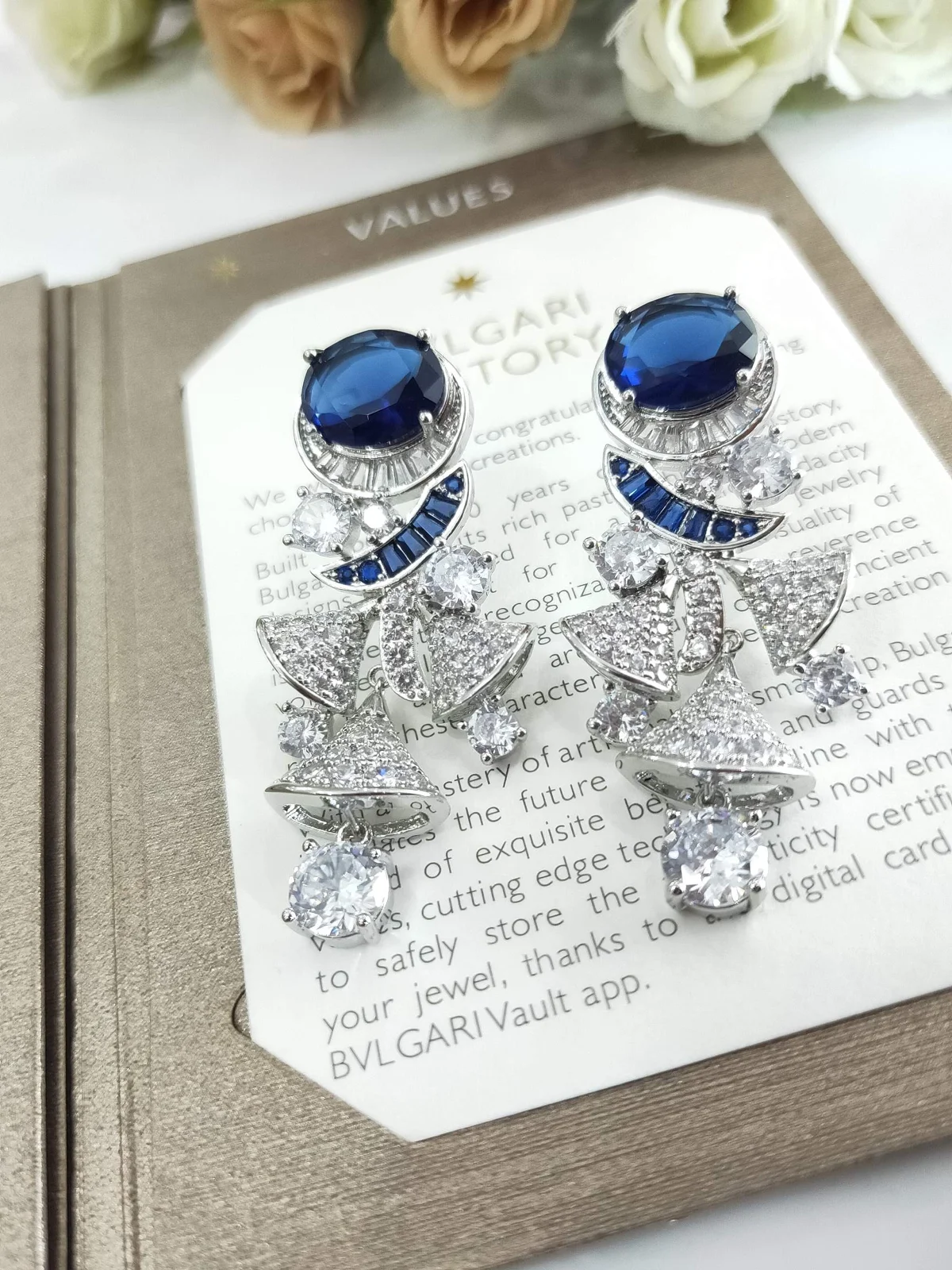 Bvlgari colored diamond sapphire dress earrings Official website selection