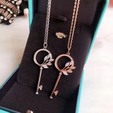Tiffany Victoria series feather key necklace