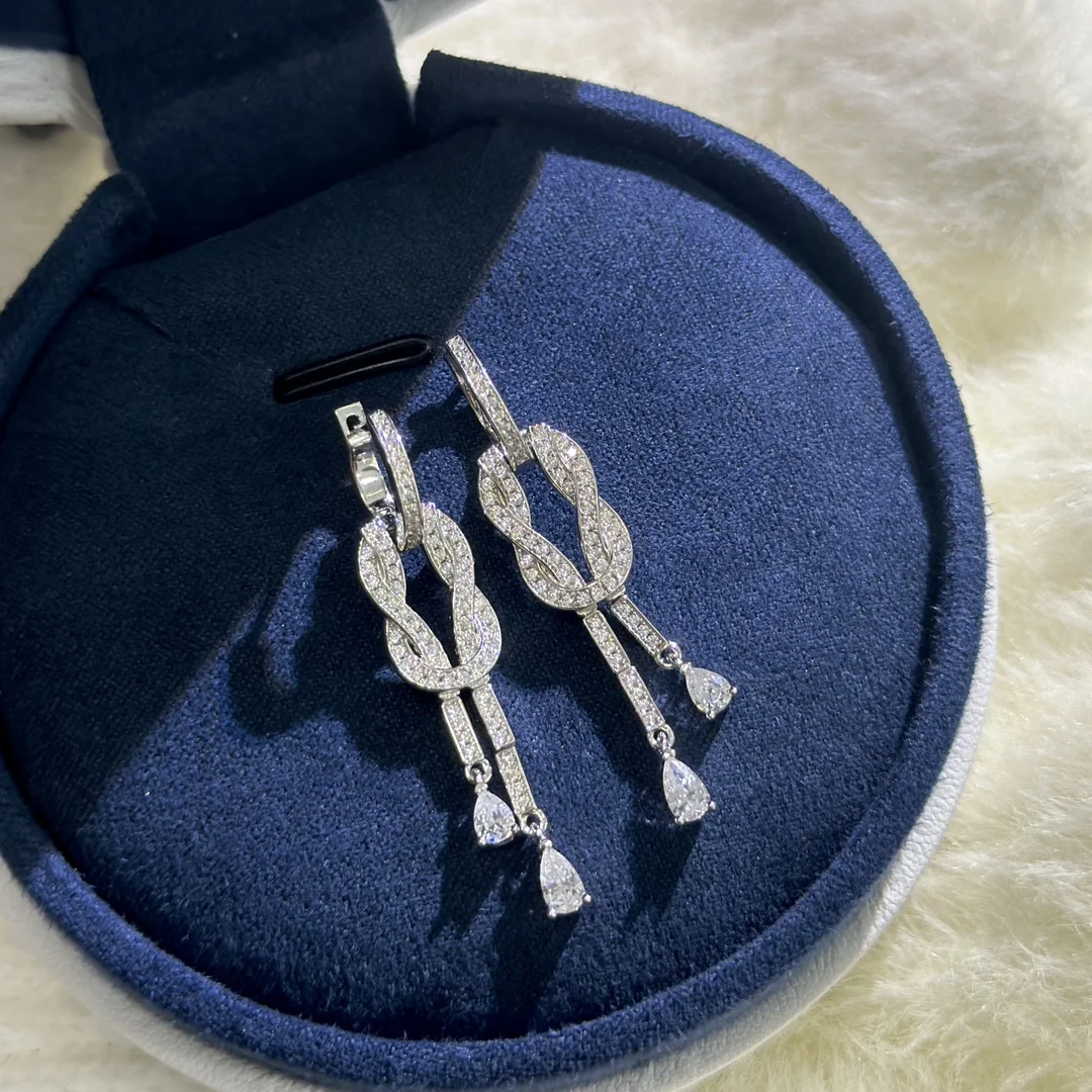 FRED diamond tassel earrings