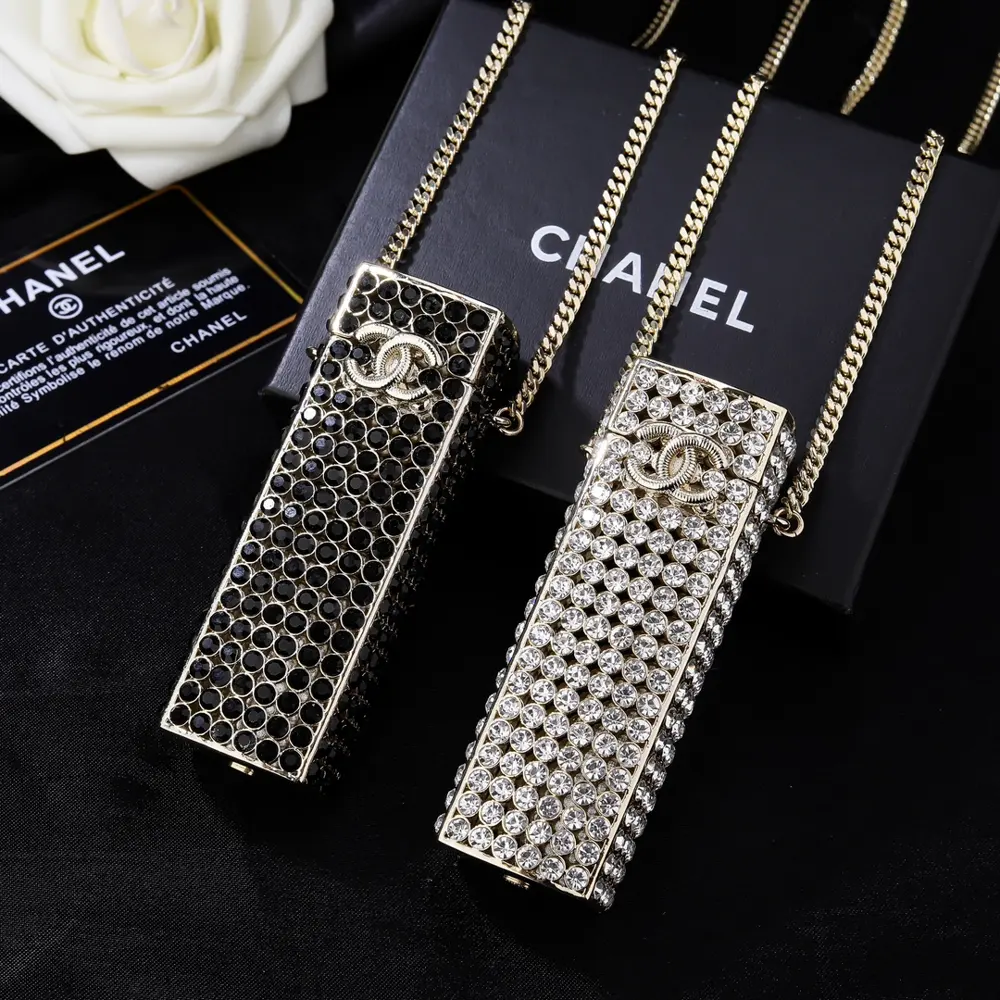 Chanel lipstick necklace