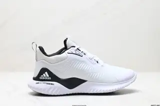 Adidas Alphabounce Alpha High Elastic Horse Brand Shark Gill Pattern Outsole Casual Sports HQ3647