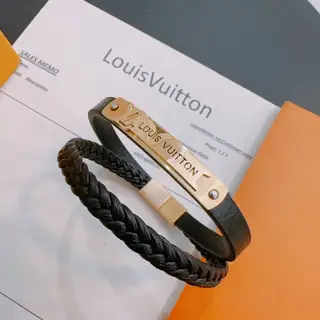 Louis Vuitton leather bracelet
